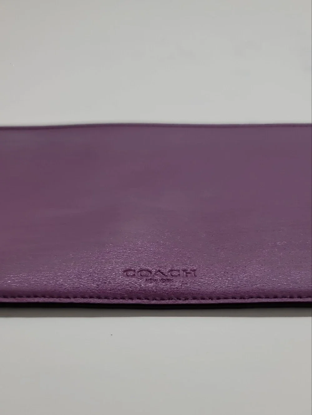 Coach Purple Leather Zip Bag Insert